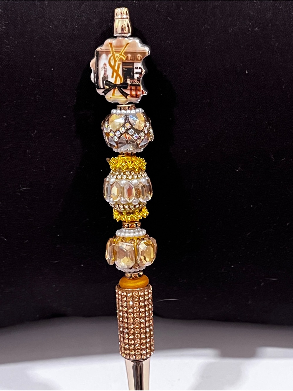 Fashion designer focal fancy beaded pen